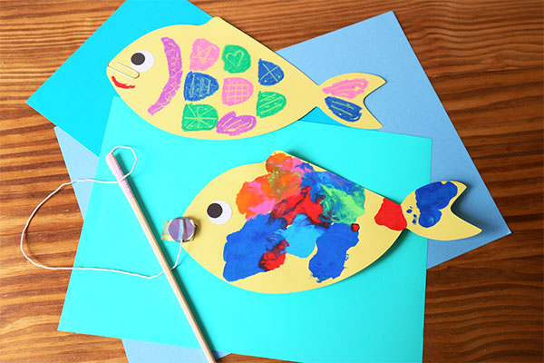 型紙付き 魚釣り 海がテーマの壁面飾りにも応用ok かわいいお魚さんを製作 ブログ Hoket