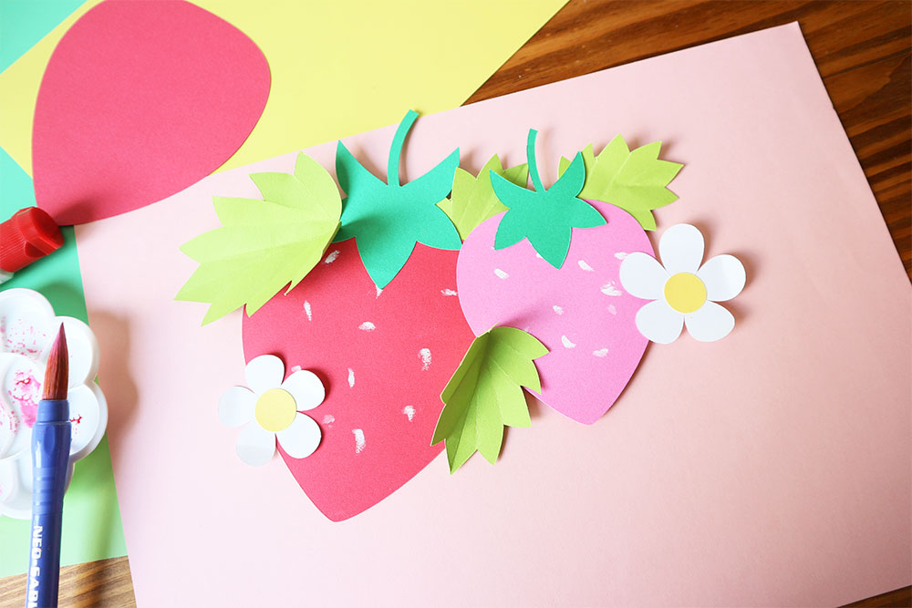 型紙付き 壁面飾りにも使える 可愛い春のいちご製作 ブログ Hoket